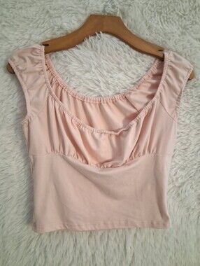 Shein Blush Pink Crop Top Juniors Medium